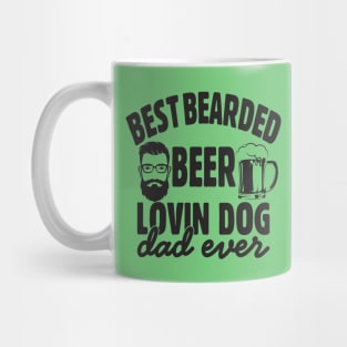 For the bearded beer loving dog dad; father; father's day; dog dad; dog lover; dog owner; beer; beer drinker; dad; father; gift; bearded; beard; bearded dad; man; male; men; Mug